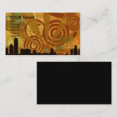 Carte De Visite rétro paysage urbain (Devant / Derrière)