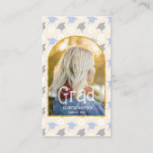 Carte De Visite Retro Peach Graduation Name Card (Devant)