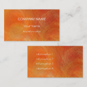 Carte De Visite Rétro peinture abstraite orange 12 (Devant / Derrière)