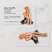 Carte De Visite Rétro pin-up (Devant / Derrière)