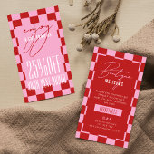 Carte De Visite Retro Pink Business Next Order Discount Voucher