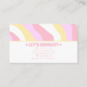 Carte De Visite Retro Pink Pastel 70s Boho Groovy Girly Trendy  (Dos)