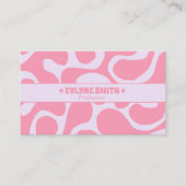 Carte De Visite Retro Pink Purple 70s Boho Groovy Girly Trendy (Devant)