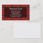 Carte De Visite Rétro plaid (Devant / Derrière)
