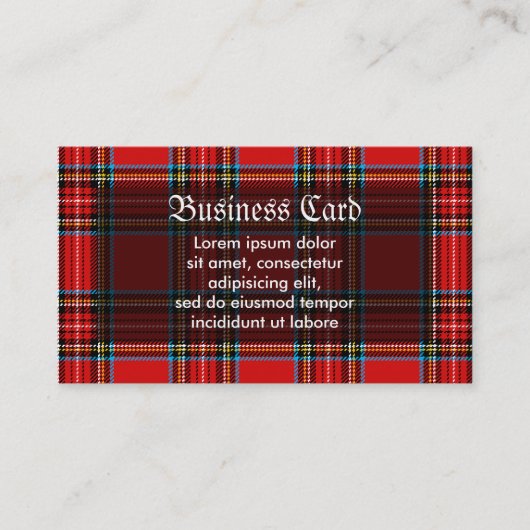 Carte De Visite Rétro plaid (Devant)
