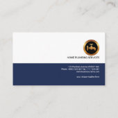 Carte De Visite Rétro plombier professionnel élégant simple simple (Dos)
