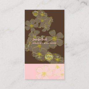 CARTE DE VISITE RETRO PLUMERIAS/DO-IT-YOURSELF COULEUR ARRIÈRE - P