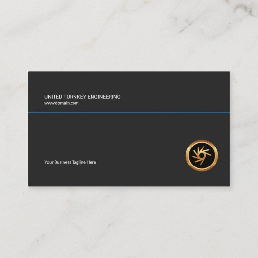 Carte De Visite Rétro Président bleu simple élégant créatif (Dos)