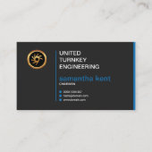 Carte De Visite Rétro Président bleu simple élégant créatif (Devant)