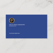 Carte De Visite Rétro Président bleu simple simple de fondateur de (Dos)