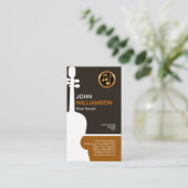 Carte De Visite Rétro professeur de musique simple simple propre (Debout devant)