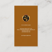 Carte De Visite Rétro professeur de musique simple simple propre (Dos)