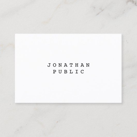 Carte De Visite Rétro professionnel classique Nostalgale look élég (Devant)