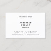 Carte De Visite Rétro professionnel classique Nostalgale look élég (Dos)