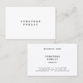 Carte De Visite Rétro professionnel classique Nostalgale look élég (Devant / Derrière)