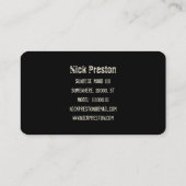 Carte De Visite Rétro professionnel de la cassette audio | DJ de (Dos)