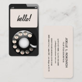 Carte De Visite Rétro profil d'affaires de téléphone portable (Devant / Derrière)