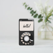 Carte De Visite Rétro profil d'affaires de téléphone portable (Debout devant)