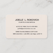 Carte De Visite Rétro profil d'affaires de téléphone portable (Dos)