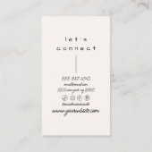 Carte De Visite Retro Purple Main Tirée Stripes tendance Moderne (Dos)