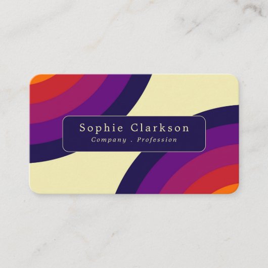 Carte De Visite Retro Rainbow (Devant)