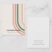 Carte De Visite Retro Rainbow Desert Chic Blank Jewelry Display (Devant / Derrière)