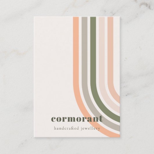 Carte De Visite Retro Rainbow Desert Chic Blank Jewelry Display (Devant)