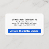 Carte De Visite Retro Red Power Plug Electric (Dos)