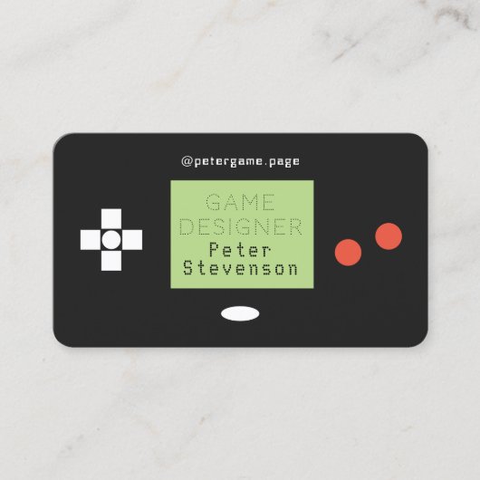 Carte De Visite Rétro regard de protection de jeu de faux de style (Devant)