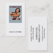 Carte De Visite Rétro restauration de nourriture de femme (Devant / Derrière)