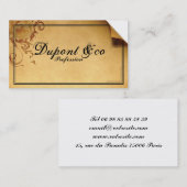 Carte de visite retro - Retro Business card (Devant / Derrière)