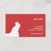 Carte de visite rétro Rooster (Dos)