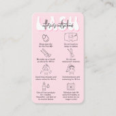 Carte De Visite Retro Salon branché avec ascenseur à lash rose & T (Devant)