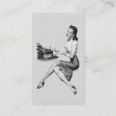 Carte De Visite Rétro secrétaire B/W (Dos)