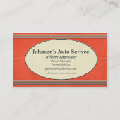 Carte De Visite Rétro service automatique et réparation (Dos)