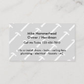 Carte De Visite Rétro service de bricoleur (Dos)