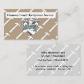 Carte De Visite Rétro service de bricoleur (Devant / Derrière)