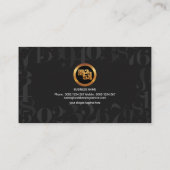 Carte De Visite Rétro service de comptabilité de cadre d'or de (Dos)