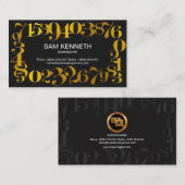 Carte De Visite Rétro service de comptabilité de cadre d'or de (Devant / Derrière)