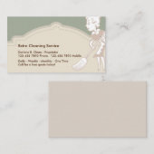 Carte De Visite Rétro service de nettoyage professionnellement (Devant / Derrière)