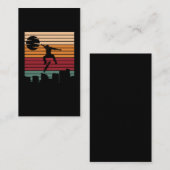 Carte De Visite Retro Skater City Skateboarding Boys (Devant / Derrière)