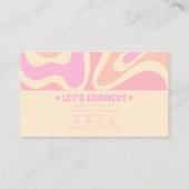 Carte De Visite Retro Soft Pastel 70s Boho Groovy Unique Girly (Dos)
