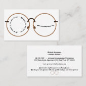 Carte De Visite Retro Spectacles | Stylish Eyewear Professional (Devant / Derrière)