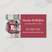 Carte De Visite retro stand mixer boulangerie pâtisserie chef cart (Devant)