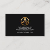 Carte De Visite Retro Star Struck Frontière Conduite privée (Dos)