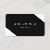 Carte De Visite Retro Stripe - noir et blanc chic (Devant)