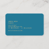 Carte De Visite Retro Stripes 70's 80s Orange Brown Turquoise (Dos)