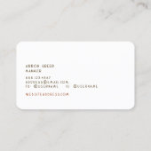 Carte De Visite Retro Stripes 70's 80s Orange Gold Tan (Dos)