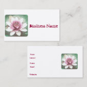 CARTE DE VISITE RETRO STYLE "LOTUS" (Devant / Derrière)