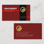 Carte De Visite Retro Stylish Office Departmental CEO (Devant / Derrière)